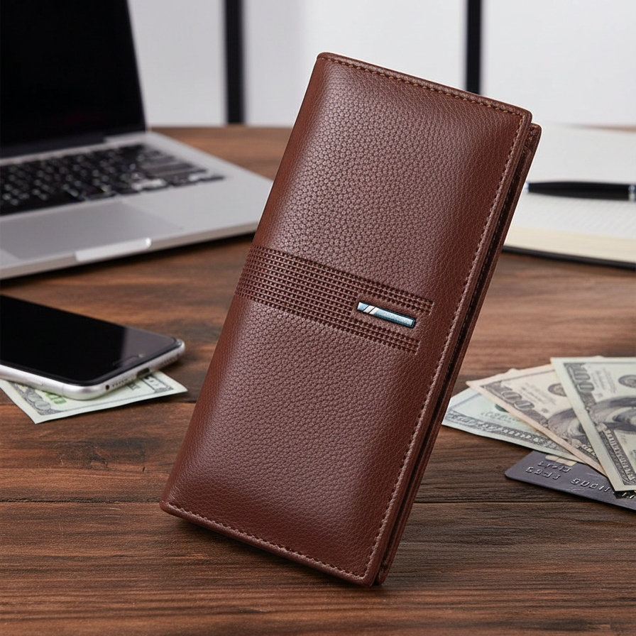 Leather Long Wallet for Men